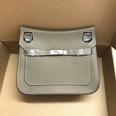 Hermes Jypsiere 28cm Torba na ramię Szaro-srebrna