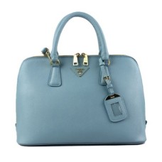 Torba typu tote Prada 0812 w kolorze jasnoniebieskim z wzorem krzyża