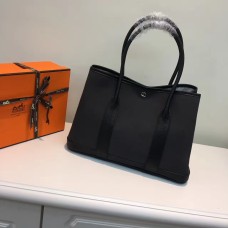 Torebka płócienna Hermes Garden Party 36 cm, czarna