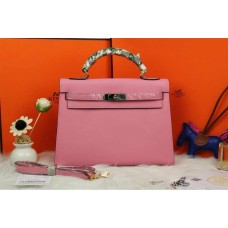 Torebka Hermes Kelly 32 cm ze skóry Epsom w kolorze różowym