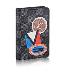 Organizer kieszonkowy Louis Vuitton N64440 Damier Grafitowe naklejki