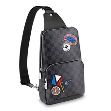 Torba na ramię Louis Vuitton Avenue N41056 Damier Graphite Canvas