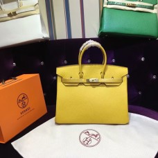 Torebka Hermes Birkin 35 cm Togo ze skóry żółtego złota