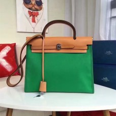 Torba płócienna Hermes Herbag 31 cm w kolorze zielonym