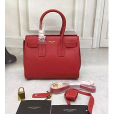 Mała torba Saint Laurent Sac De Jour czerwona 22 cm