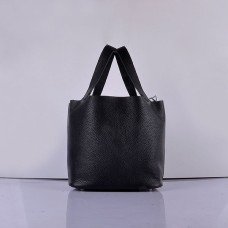 Torebka Hermes 8616 ze skóry cielęcej w kolorze czarnym