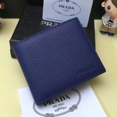 Portfel męski skórzany Prada 0335 niebieski