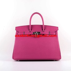 Torebka Hermes Birkin 30 cm Togo ze skóry w kolorze różowego srebra