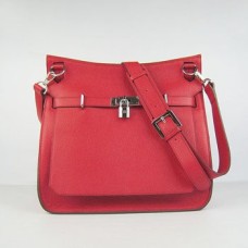 Hermes Jypsiere 28cm Torba na ramię Red Silver