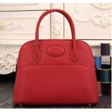 Hermes Bolide 31cm Togo Skórzana Czerwona Torba