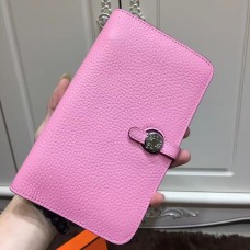 Portfel Hermes Dogon Togo Leather H001 Różowy