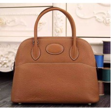 Hermes Bolide 31cm Togo Skórzana Brązowa Torba