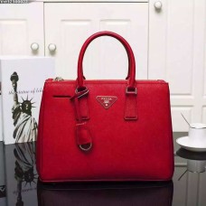 Prada Galleria Bag 2274 Skóra Saffiano 33 cm Czerwona