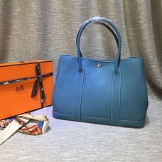 Torebka Hermes Garden Party duża 36 cm niebieska