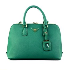 Torba typu tote Prada 0812 w ciemnozielonym wzorze krzyża