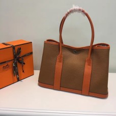 Torebka skórzana Hermes Garden Party 36 cm w kolorze camelowo-pomarańczowym