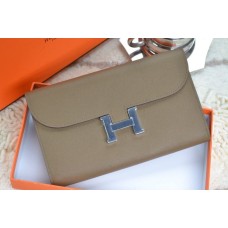Portfel Hermes H Szaro-srebrny