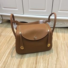 Torebka Hermes Lindy 30cm w kolorze camelowym