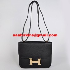 Torebka Hermes Constance 23 cm Togo Leather Black Gold