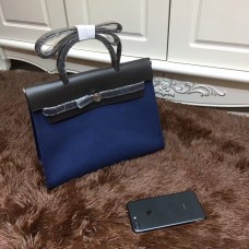 Torba płócienna Hermes Herbag 31 cm w kolorze ciemnoniebieskim