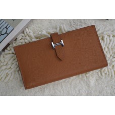 Portfel Hermes Bearn ze skóry Epsom H005 Camel