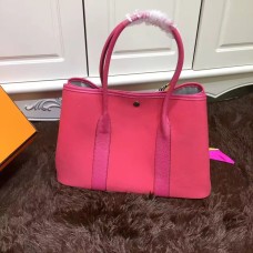 Torebka płócienna Hermes Garden Party 36 cm w kolorze intensywnego różu