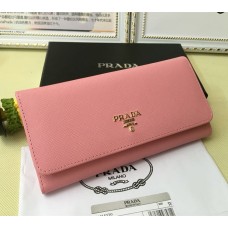 Prada 1M1132 Portfel ze skóry saffiano w kolorze różowym