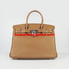 Torebka Hermes Birkin 30 cm Togo ze skóry jasnobrązowej