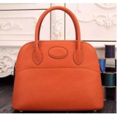 Hermes Bolide 31cm Togo Skórzana Pomarańczowa Torba