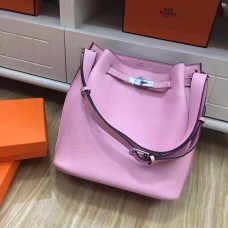 Hermes So Kelly 28cm Togo Skórzana Torba na Ramię Różowo-Srebrna