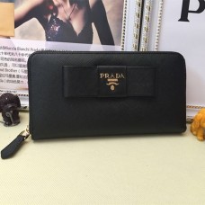 Portfel Prada Zip Around L0506 Czarny
