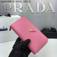 Portfel Prada ze skóry Saffiano 0506 różowy
