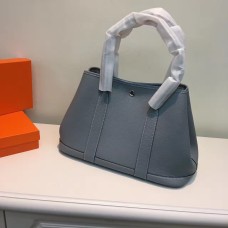 Torebka Hermes Garden Party mała 31 cm szaro-niebieska