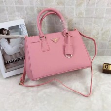 Prada Galleria Torba 1801 Skóra Saffiano 30 cm Różowa