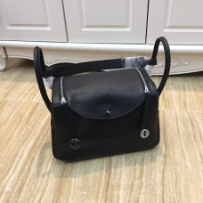 Torebka Hermes Lindy 30cm czarno-srebrna