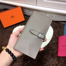 Hermes Bearn Portfel Togo Skóra H005 Szary