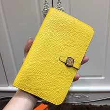 Portfel Hermes Dogon Togo Leather H001 Żółty
