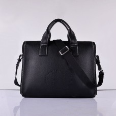 Torebka Hermes ze skóry cielęcej 8078 w kolorze czarno-srebrnym