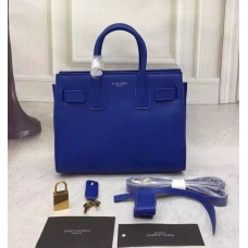 Mała torba Saint Laurent Sac De Jour niebieska 22 cm