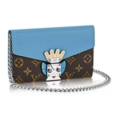 Louis Vuitton M60796 Portfel z łańcuszkiem z maską plemienną i monogramem z płótna