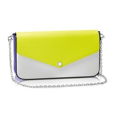 Portfel Louis Vuitton M61753 Pochette Felicie z łańcuszkiem Epi Skóra