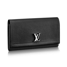 Portfel Louis Vuitton M62329 Lockme II Skóra Taurillon