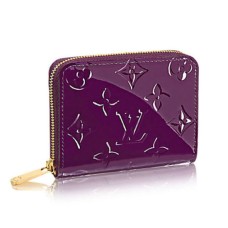 Louis Vuitton M90143 Zapinana na zamek torebka na monety Monogram Vernis