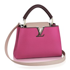 Torba materiałowa Louis Vuitton M90391 Capucines BB Skóra Taurillon