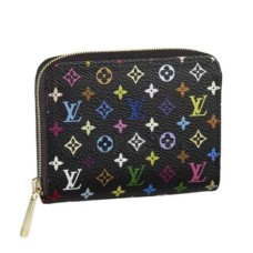 Louis Vuitton M93740 Portmonetka Zippy z monogramem, wielokolorowa, płócienna