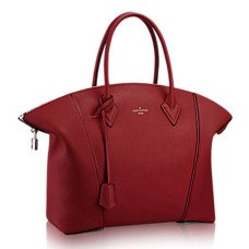 Torba materiałowa Louis Vuitton M94660 Lockit MM Skóra Taurillon