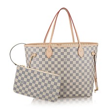 Louis Vuitton N41361 Neverfull MM Torba na ramię Damier Azur Canvas