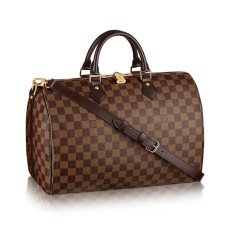 Torba materiałowa Louis Vuitton N41366 Speedy Bandouliere 35 Damier Ebene Canvas