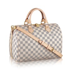 Torba materiałowa Louis Vuitton N41373 Speedy Bandouliere 30 Damier Azur Canvas