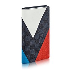 Portfel Louis Vuitton N41593 Brazza Regatta Damier Cobalt Canvas